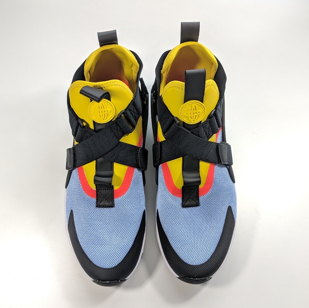 NEW Nike Air Huarache City Aluminum/Black-Citron - Picture 3 of 7